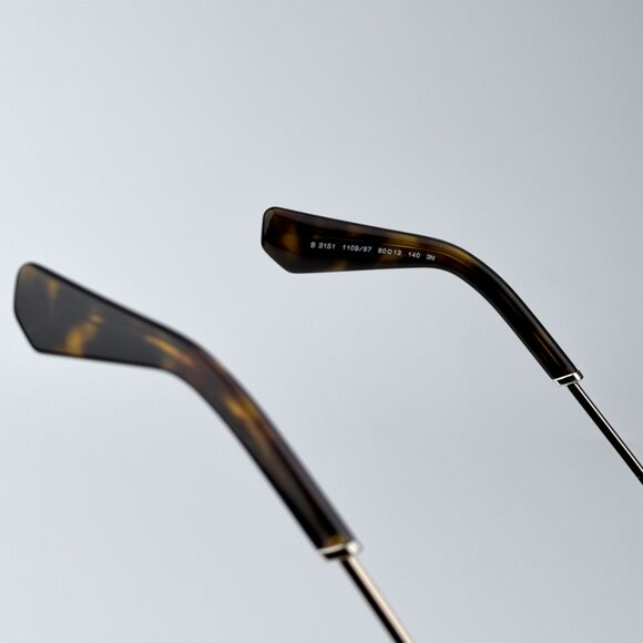 Burberry BE3151 110987 BRAND NEW Sunglasses Gold Dark Grey Pilot Unisex - Picture 10 of 11